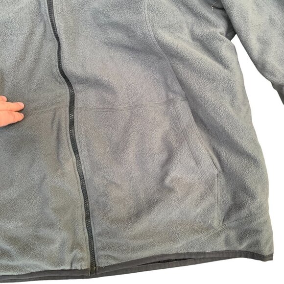 VINTAGE Nike Reversible Fleece Jacket Gray/Black XL - Picture 3 of 15